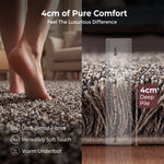 Enjoy Taupe Mottled Shaggy Rug, Taupe and Grey Blend, Thick Deep Pile Rug for Living Room and Bedroom, Non-Shedding