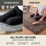 Enjoy Taupe Mottled Shaggy Rug, Taupe and Grey Blend, Thick Deep Pile Rug for Living Room and Bedroom, Non-Shedding