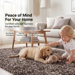 Enjoy Taupe Mottled Shaggy Rug, Taupe and Grey Blend, Thick Deep Pile Rug for Living Room and Bedroom, Non-Shedding