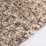 Enjoy Beige Mottled Shaggy Rug, Taupe and Beige Blend, Thick Deep Pile Rug for Living Room and Bedroom, Non-Shedding
