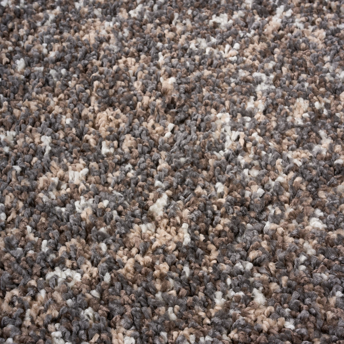 Taupe & Grey Blend Shaggy Rug - Enjoy