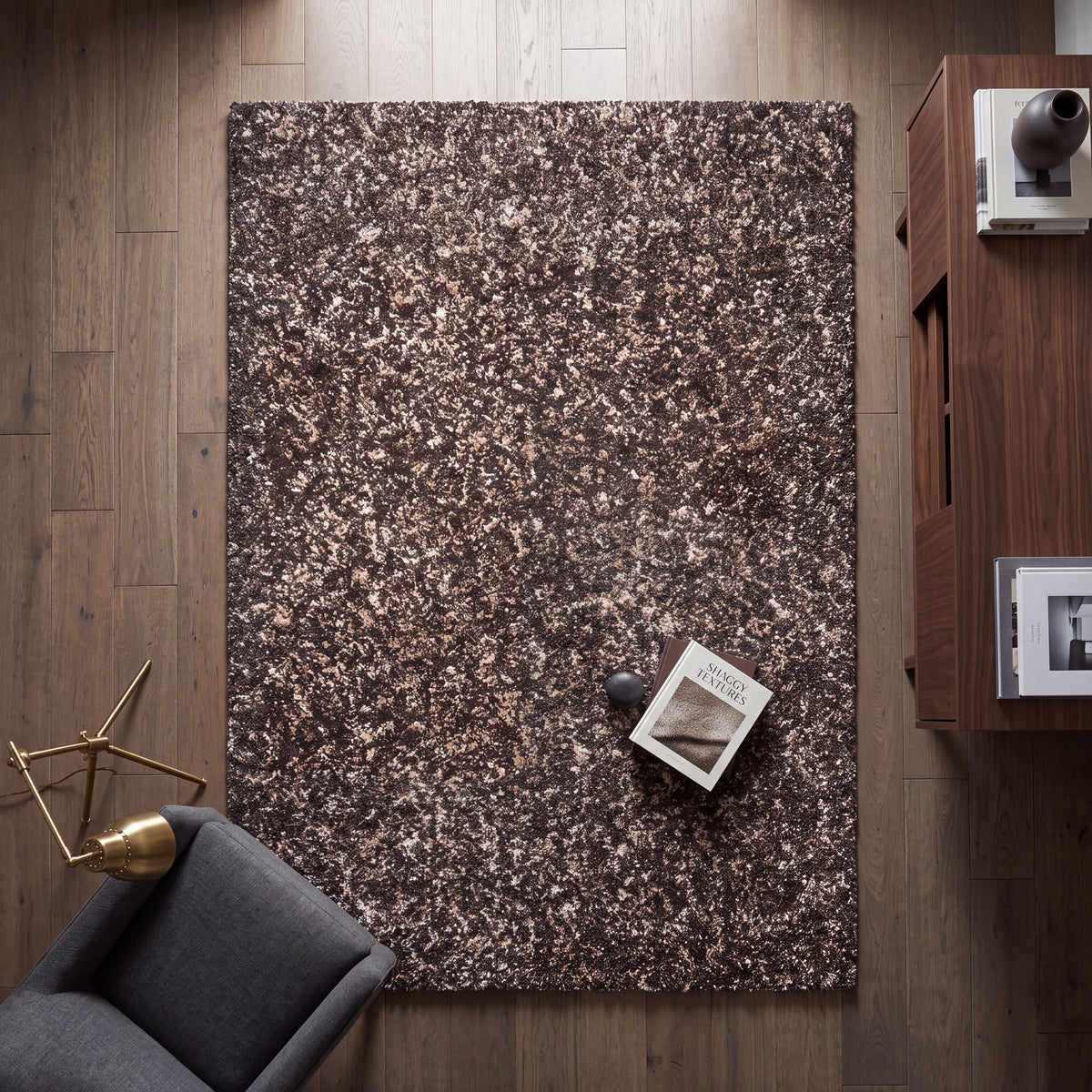 Taupe & Grey Blend Shaggy Rug - Enjoy