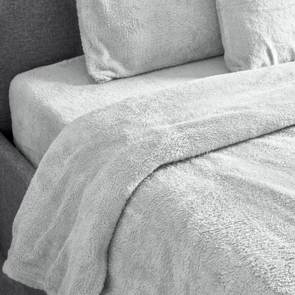 Hibernate Collection Super Soft Teddy Fleece Fitted Sheet - SiIver-Bargainia.com