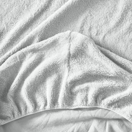 Hibernate Collection Super Soft Teddy Fleece Fitted Sheet - SiIver-Bargainia.com
