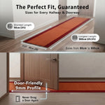 Terracotta Border Stair Runner, Hessian Backed Hallway Carpet Runner, 60cm Wide, 9mm Low Pile, Custom Lengths
