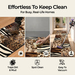 Texas Safari Animal Print Stair Runner, Leopard, Zebra and Tiger Hessian Backed Hallway Runner, Custom Length