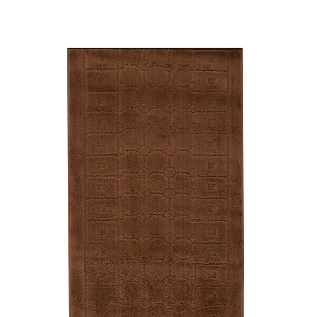 Stair Runner Non-Slip Kitchen Mat - London Geometric Brown