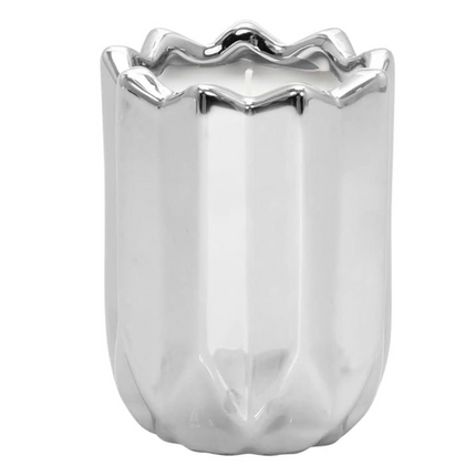 Desire Geometric Candle Silver