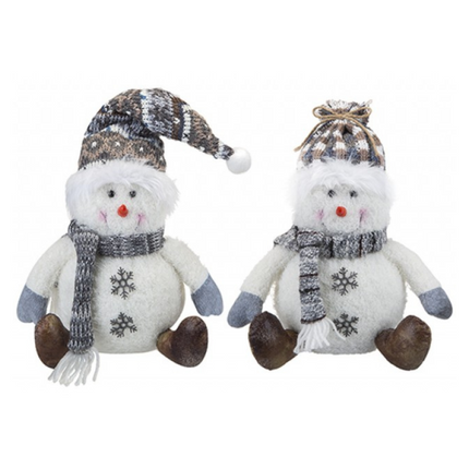 Plush Snowman Decoration - Assorted