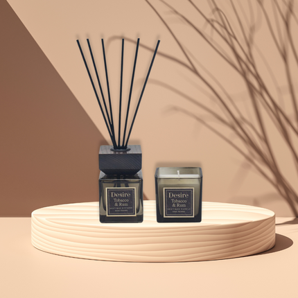 Tobacco & Rum Jar Candle & Reed Diffuser Gift Set