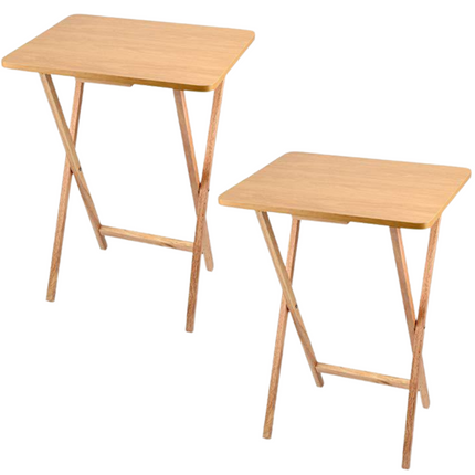 Folding Wooden Side Table - 65cm-Bargainia.com