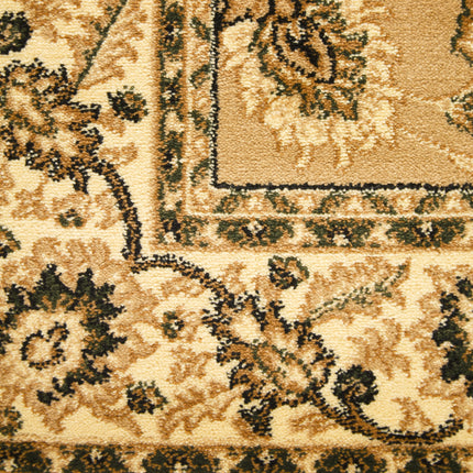 Beige & Cream Heritage Traditional Floral Rug - Virginia