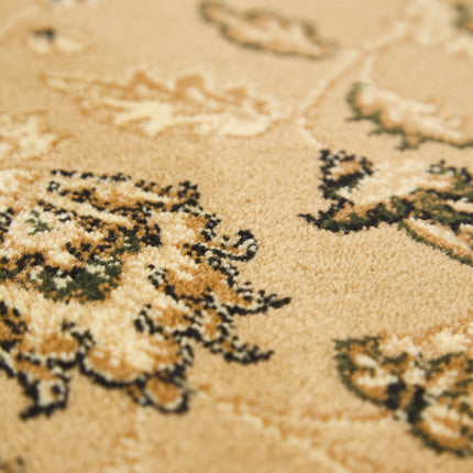 Beige & Cream Heritage Traditional Floral Rug - Virginia