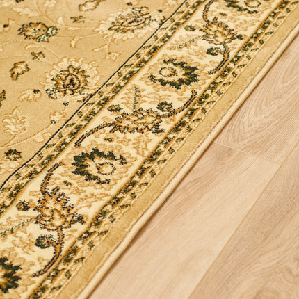 Beige & Cream Heritage Traditional Floral Rug - Virginia