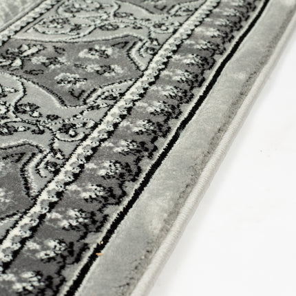 Grey Traditional Victorian Rug - Washington