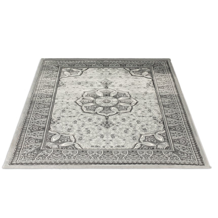 Grey Traditional Victorian Rug - Washington