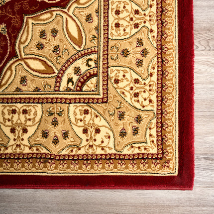 Heritage Hand Carved Red Rug - Washington