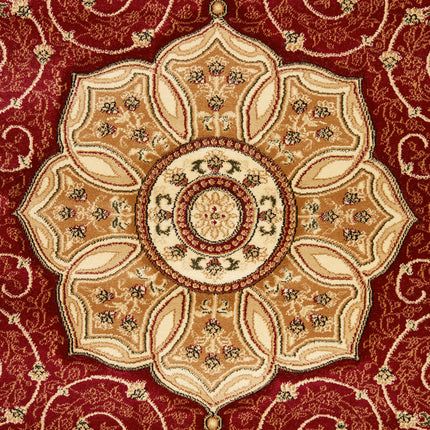 Heritage Hand Carved Red Rug - Washington