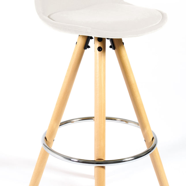 Barcelona Bar Stools - Set Of 2 - Ivory White-5056150252924-Bargainia.com