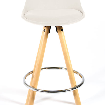 Barcelona Bar Stools - Set Of 2 - Ivory White-5056150252924-Bargainia.com