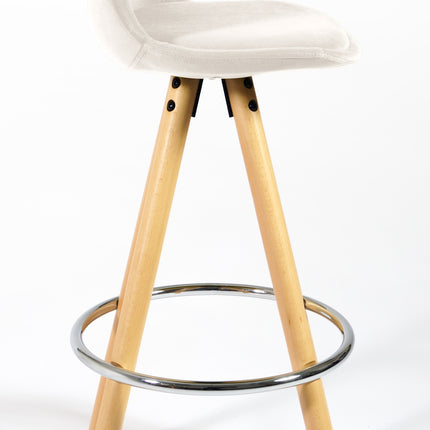 Barcelona Bar Stools - Set Of 2 - Ivory White-5056150252924-Bargainia.com