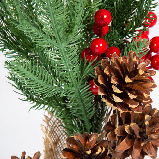 Artificial Pine Tree Christmas Bouquet - 45cm-Bargainia.com