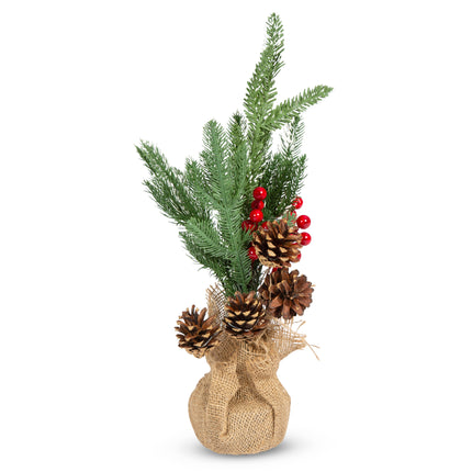 Artificial Pine Tree Christmas Bouquet Table Top Decoration - 45cm-Bargainia.com