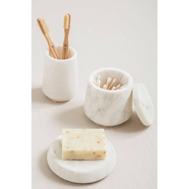 Abaska Off White Marble Soap Dish - Bargainia.com - 5018705352428