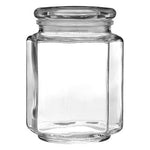 Abbie Hexagonal Glass Storage Jar - 780ml - Bargainia.com - 5018705375939