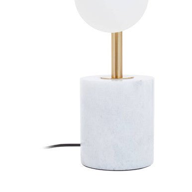Abira Brushed Brass And White Marble Table Lamp - Bargainia.com - 5018705982113