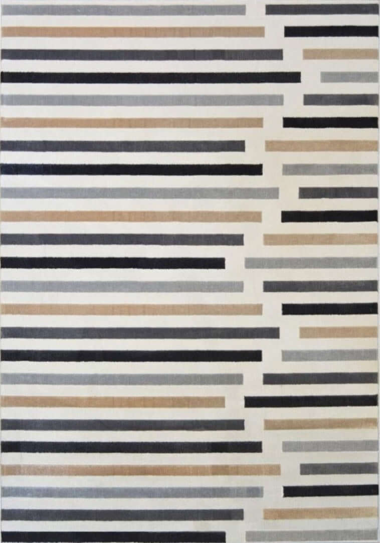 Abstract Multicolour Stripe Rug | R469A - Bargainia.com - 