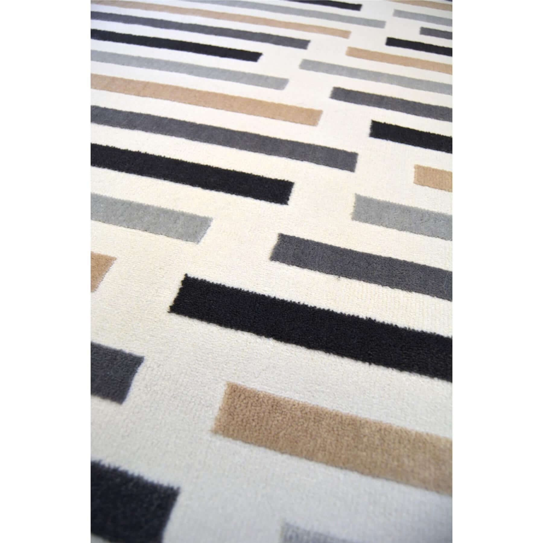 Abstract Multicolour Stripe Rug | R469A - Bargainia.com - 5053095230086 - R469A-HIM38080/150