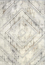 Abstract Vintage Cream & Grey Rug | D176A - Bargainia.com - 