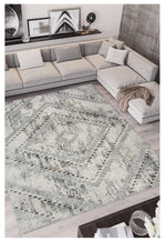 Abstract Vintage Cream & Grey Rug | D176A - Bargainia.com - 