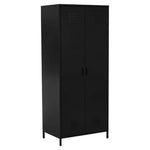 Academy Black Two Door Locker Style Wardrobe - Bargainia.com - 5018705952277