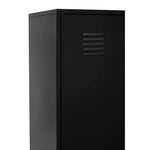 Academy Black Two Door Locker Style Wardrobe - Bargainia.com - 5018705952277