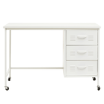 Academy Three Drawer White Desk - Bargainia.com - 5018705952345