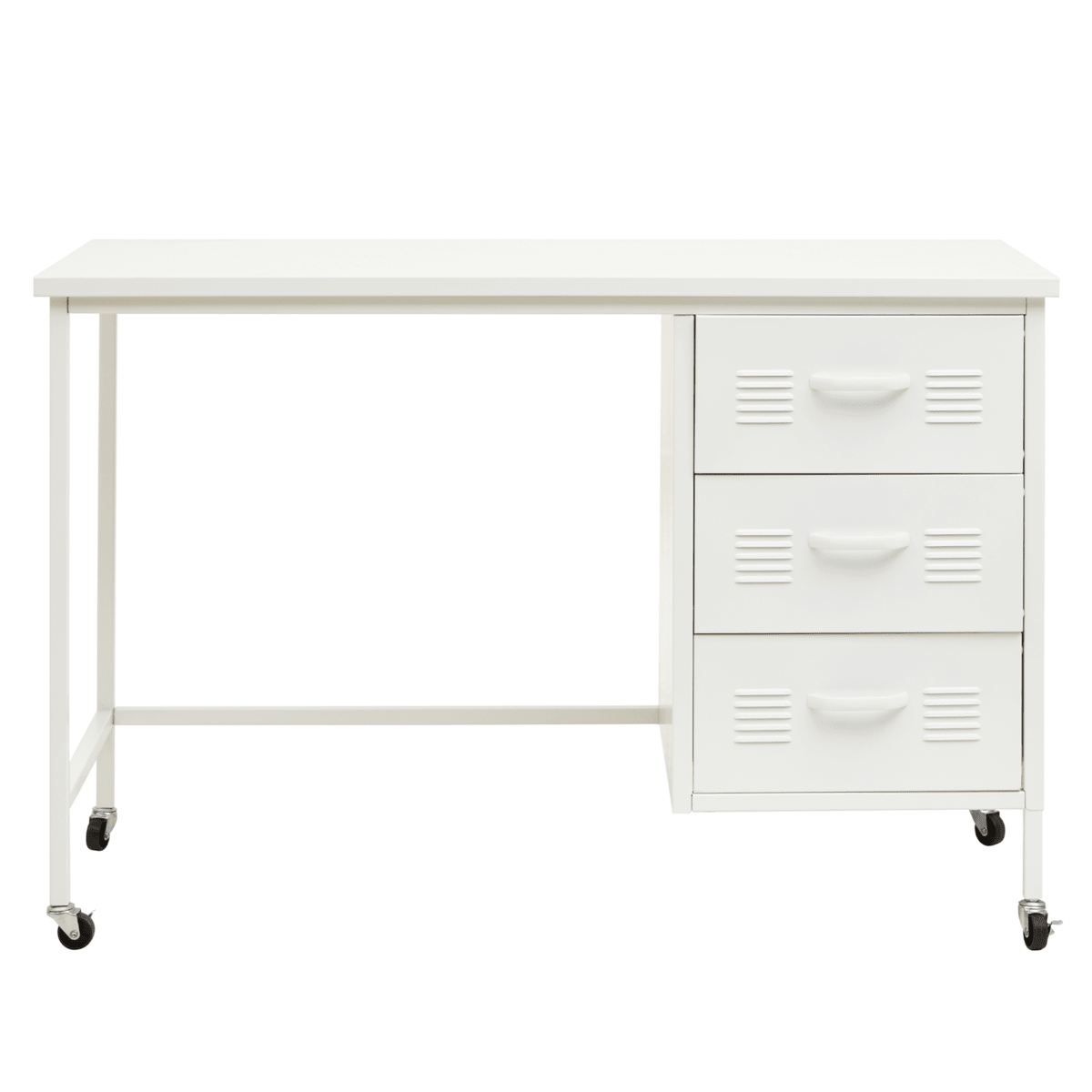 Academy Three Drawer White Desk - Bargainia.com - 5018705952345