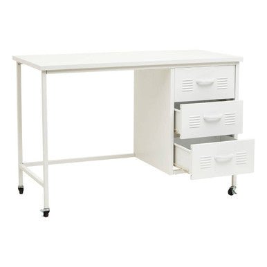 Academy Three Drawer White Desk - Bargainia.com - 5018705952345