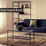 Acero Grey Metal Coffee Table - Bargainia.com - 5018705952529