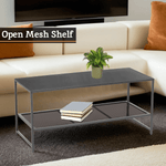 Acero Grey Metal Coffee Table - Bargainia.com - 5018705952529