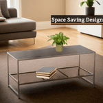 Acero Grey Metal Coffee Table - Bargainia.com - 5018705952529