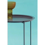 Acero Grey Metal Round Side Table - Bargainia.com - 5018705952666