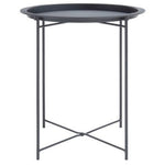 Acero Grey Metal Round Side Table - Bargainia.com - 5018705952666