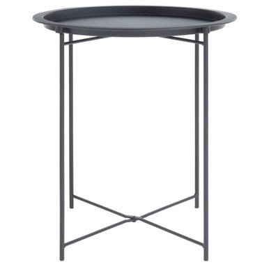 Acero Grey Metal Round Side Table - Bargainia.com - 5018705952666