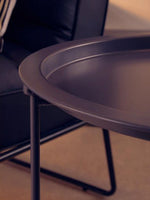 Acero Grey Metal Round Side Table - Bargainia.com - 5018705952666