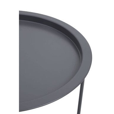 Acero Grey Metal Round Side Table - Bargainia.com - 5018705952666