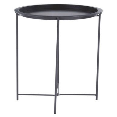 Acero Grey Metal Round Side Table - Bargainia.com - 5018705952666