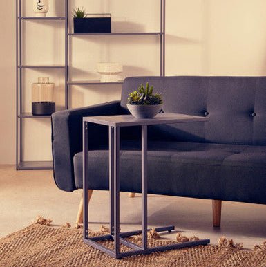 Acero Grey Metal Side Table - Bargainia.com - 5018705952604