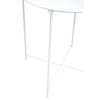 Acero White Metal Round Side Table - Bargainia.com - 5018705952659
